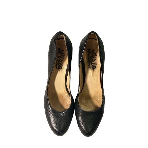 Lirio Portugal Leather Round Toe Heels in Black - Picture 9 of 10